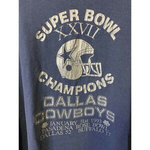 Vintage Super Bowl 1993 Dallas Cowboys T Shirt Screen Stars Super Bowl‎ XXVII